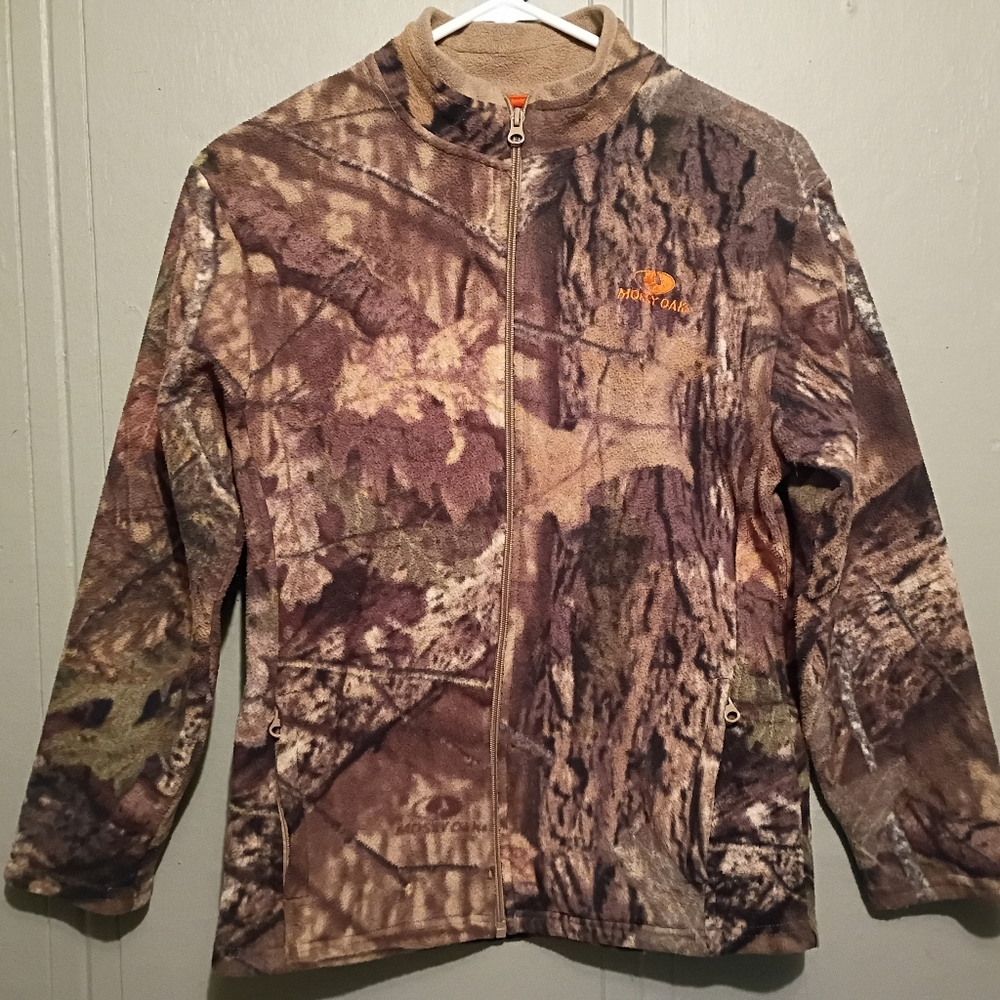 Mossy Oak Camouflage Jacket with Orange Logo